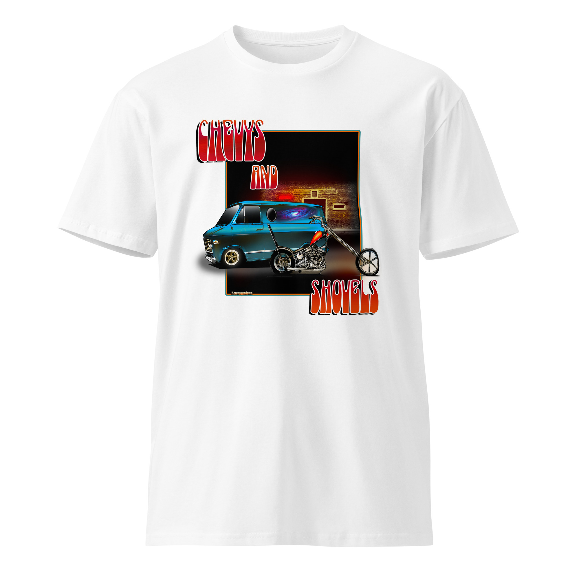 Chevys and Shovels - Unisex premium t-shirt - Image 3
